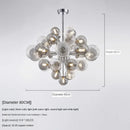 Axyaa Nordic Glass Bubble Chandelier for Bedroom and Dining Room Lighting