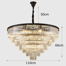 Axyaa Crystal Chandelier Stair Pendant Lamp Living Room Interior Lighting