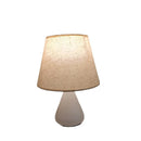Axyaa Nordic White Linen Fabric Bedhead Desk Lamp