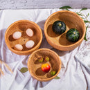 Axyaa Rattan Woven Basket, Wicker Fruit Bread Organizer - Kitchen Home Decor