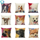 Axyaa Black White Dog Cushion Covers - Home Decor Pillow Cases