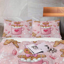 Axyaa Queen Crown Pattern Duvet Cover Set - Ultra-Soft Microfiber Bedding