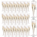Axyaa 5oz Plastic Champagne Flutes Clear Toasting Glasses 100pcs Wedding Party