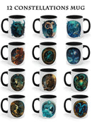 Zodiac Constellation Coffee Mug by Axyaa - Astrology Color Gift