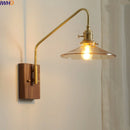 Axyaa LED Glass Copper Wall Sconce Modern Stair Light Fixtures for Home Decor