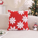 Axyaa Christmas Theme Embroidered Pillow Cover 45x45cm - Home Sofa Decoration