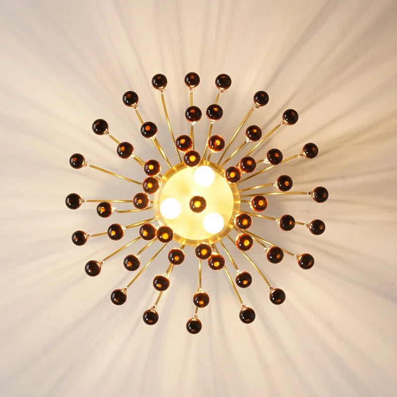 Axyaa Retro Crystal Ceiling Chandelier for Home Decor Lighting