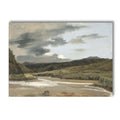 Axyaa Mountain House Windmill Canvas Print for Rustic Home Decor