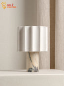 Axyaa Marble Table Lamp Touch USB Charging Modern Light Fixtures for Living Room