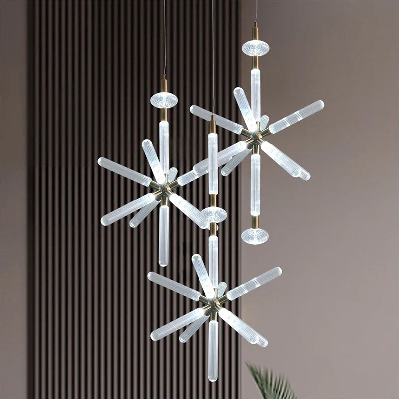 Axyaa Nordic Glass Chandelier for Modern Living Spaces
