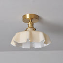 Axyaa Milky Glass LED Ceiling Lamp Modern Indoor Lighting for Living Room
