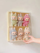 Axyaa Acrylic Doll Display Cabinet Wall Mounted Storage Box for Labubu & Action Figures
