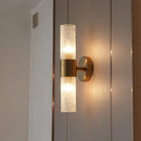 Axyaa Crystal Wall Lamp with LED Bulbs for Modern Luxury Indoor Lighting