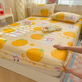 Axyaa Cartoon Fish Printed Cotton Fitted Bed Sheet - Single/Queen/King