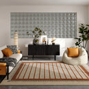 Axyaa Plaid Living Room Rug Nordic Style Large Fluffy Soft Carpet