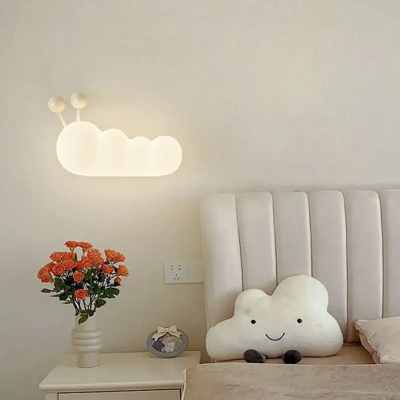 Axyaa Caterpillar Rabbit Moon Sun LED Wall Light for Nursery School