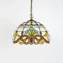 Axyaa Stained Glass Pendant Lights in Baroque Style for Kitchen and Home Decor