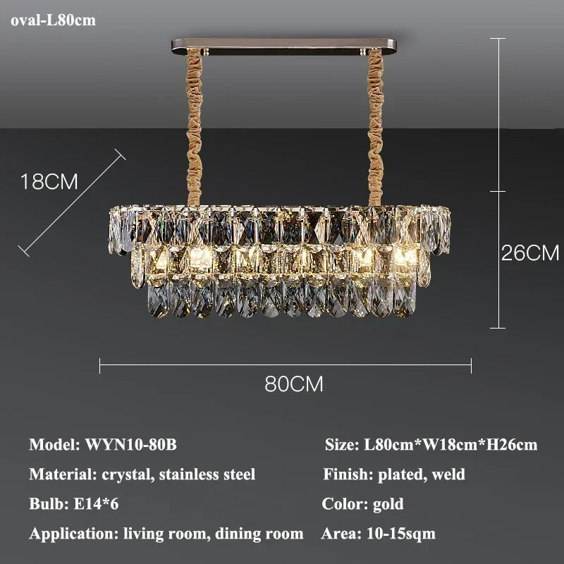 Luxury Crystal Chandeliers Lighting for Home Decor by Axyaa