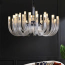 Axyaa Luxury Crystal Pendant Chandelier for Living & Dining Room