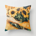 Axyaa Women Flower Oil Painting Decorative Pillowcase for Home Sofa Decor