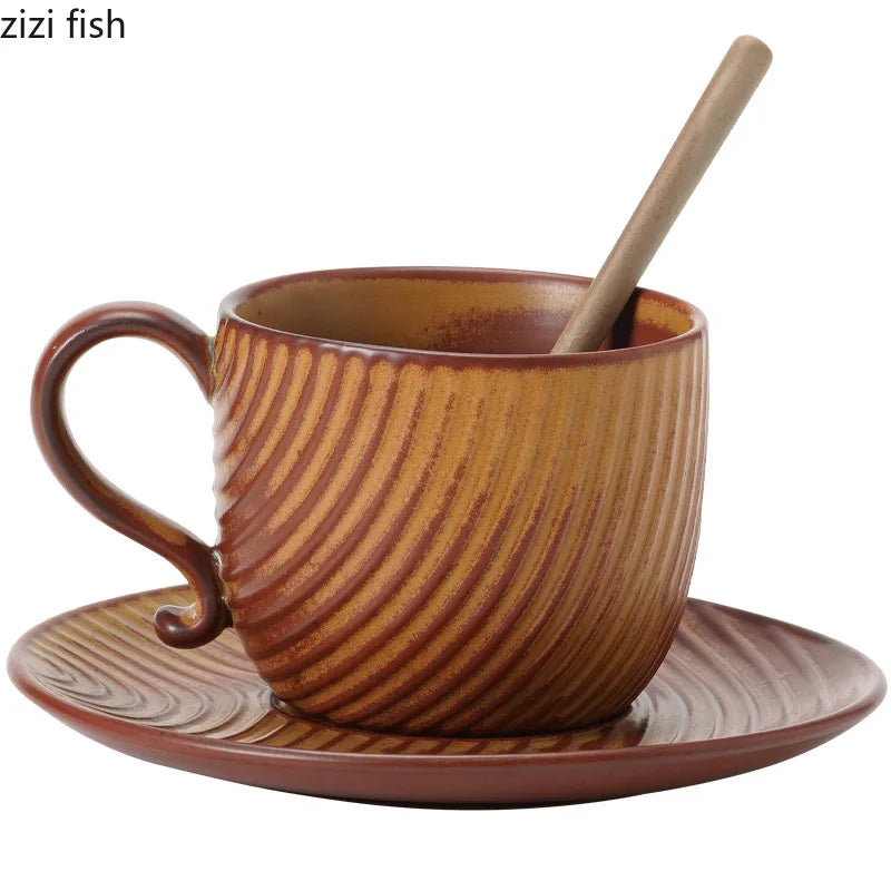 Axya Retro Ceramic Coffee Cup Set of 2