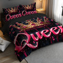 Axyaa Queen Crown 3D Duvet Cover Set - Ultra-Soft Microfiber Fantasy Design