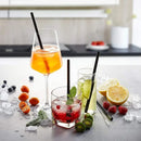 Axyaa Glass Straws Set of 8 | Reusable Colorful Eco-friendly Drinkware