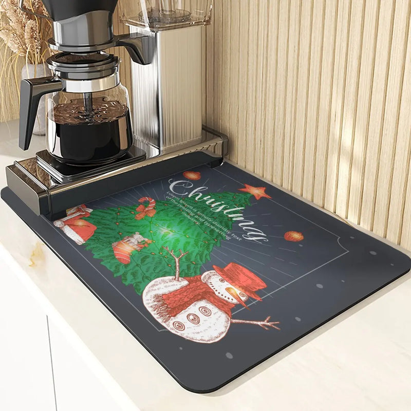 Axyaa Snowman Silicone Placemats for Festive Dining