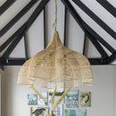 Axyaa Rattan Pendant Light: Retro Southeast Asian Style for Living & Dining Room
