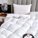 Axyaa White Goose Down Quilt Feather Duvet, Winter Cozy Comforter – Queen/King Size
