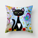 Axyaa Cute Animal Print Polyester Pillowcase for Bedroom Living Room 45x45cm