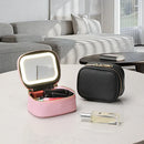 Axyaa LED Cosmetic Case with Lights and Mirror, USB Rechargeable & Detachable Mirror