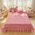 Axyaa Monet Garden Series High Gram Milk Fleece Embroidered Bed Cover