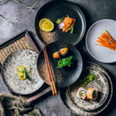 Axyaa Japanese Ceramic Plate Set for Breakfast, Steak, or Western Cuisine
