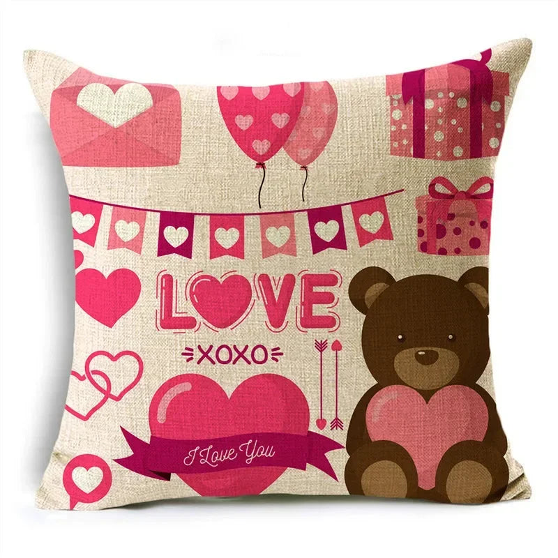 Red Love Aesthetic Romantic Pillowcase by Axyaa - Multiple Sizes