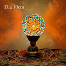 Axyaa Vintage Turkish Mosaic Table Lamp Handcrafted Art Deco Bedside Night Light
