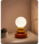 Axyaa Stone Table Lamp: Nordic Stacked Style for Bedroom & Living Room