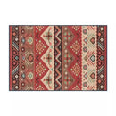 Axyaa Red Geometric Living Room Rug Festive Ethnic Style Christmas Decor Cozy Bedroom Mat
