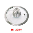 Axya Stainless Steel Wide Edge Glass Pot Cover Explosion Proof Lid