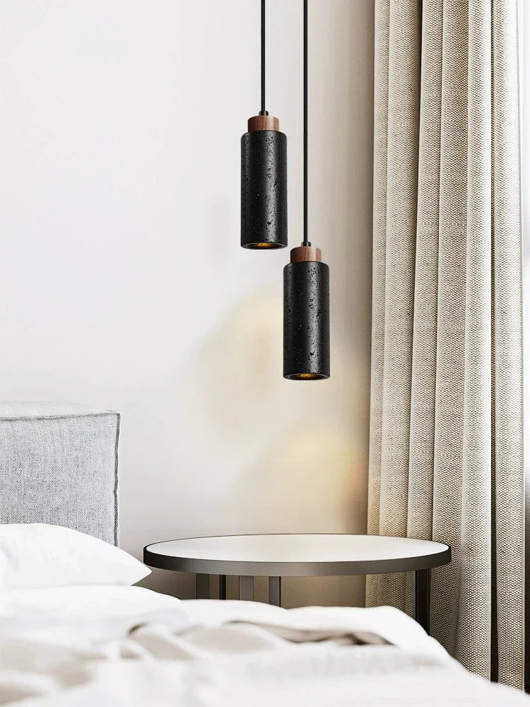 Axya Black Stone Pendant Chandelier - Modern Nordic Style Lighting