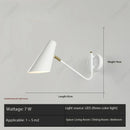 Axyaa LED Rotating Wall Lamp for Living Room Bedroom Study-with Switch-Rocker Arm-Light