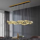 Axyaa Crystal Chandeliers: Modern LED Ceiling Hanging Lights for Living Room