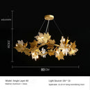 Axyaa Maple Leaf Pendant Light for Modern Minimalist Living Room