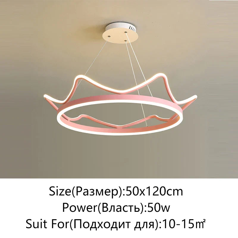 Modern Nordic LED Crown Chandelier by Axyaa - Elegant Lighting Fixture for Dining Room