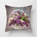 Axyaa Floral Cushion Cover - Sunflower Rose Dandelion Decorative Pillowcase