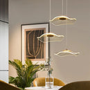 Axyaa Luxury Gold LED Lotus Chandelier for Dining Room Staircase Nordic Creative Lighting