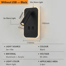 Axyaa Rotatable LED Wall Lamp with USB Charging & Switch - Bedroom Spotlight