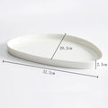 Axyaa Solid Color Ceramic Dinner Plate Set for Restaurant and Home Tableware