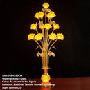 Axyaa LED Lotus Table Lamp: Illuminating Buddha's Presence in Worship Settings