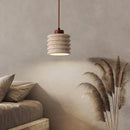 Axyaa Yellow Cave Stone Chandelier Retro Pendant Lamp